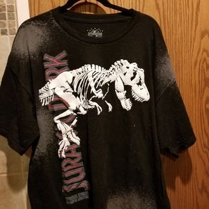 Jurassic Park T-Shirt 2XL, Black with Dinosaur